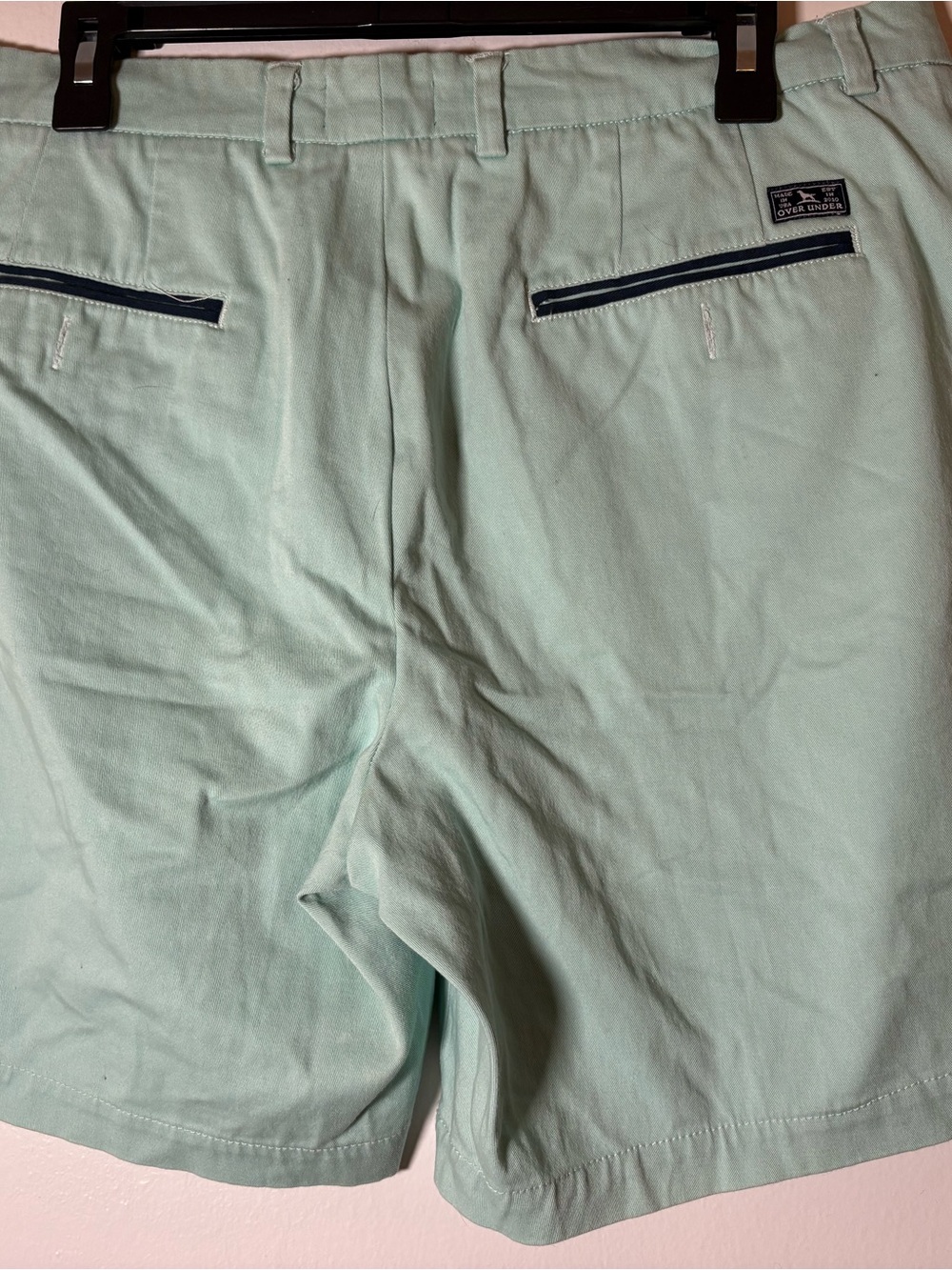 Men's Mint Flat Front Casual Shorts - Picture 2 of 4